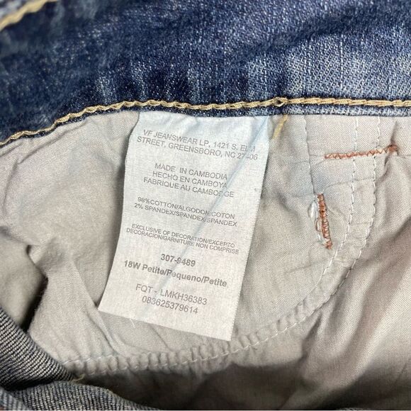 Lee Natural Bootcut Fits Just Below The Waist Denim Jeans Women’s  18W Petite - Picture 8 of 10